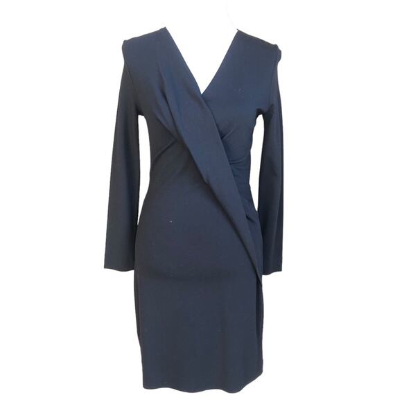 COS black Jersey knit faux wrap dress size S - Picture 1 of 6